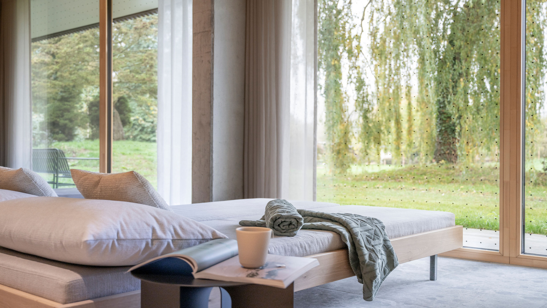 Relaxation room in the Garten Spa at Seegut Zeppelin in Friedrichshafen