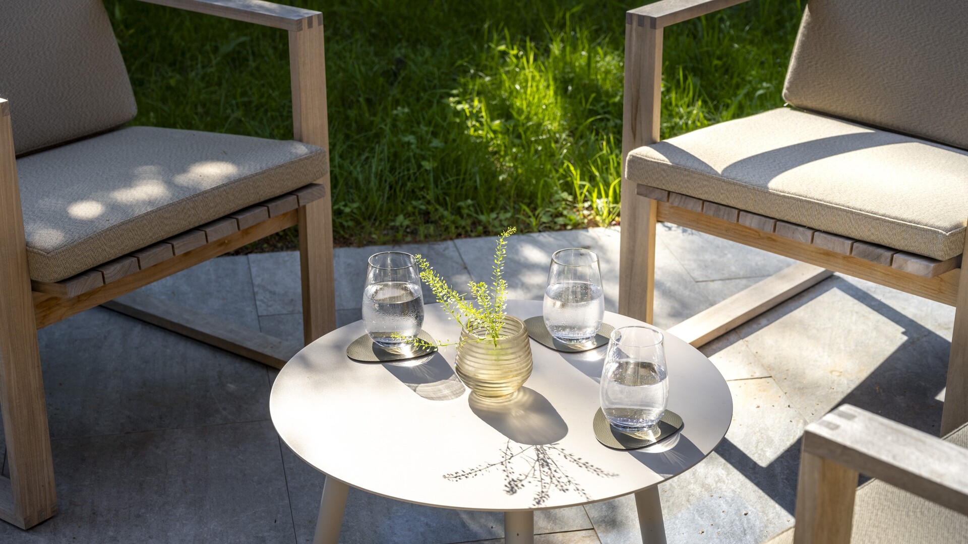 Lounge terrace by the Buchensaal at Seegut Zeppelin