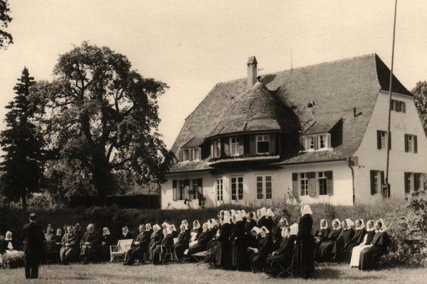 The historic Villa Gminder at Seegut Zeppelin in Friedrichshafen on Lake Constance