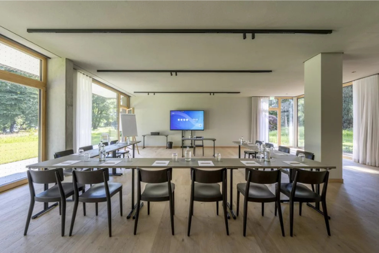 Hall with tables and chairs