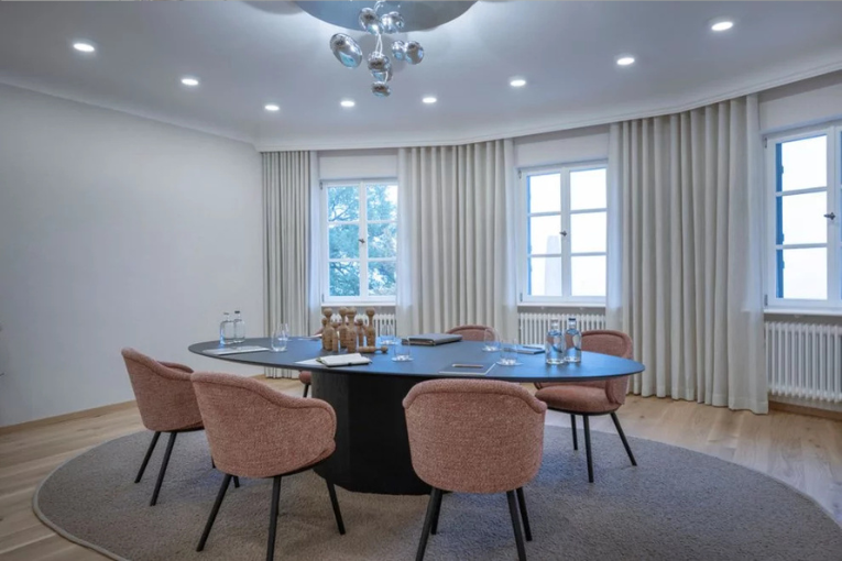 Round table with chairs